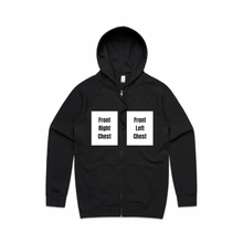 Load image into Gallery viewer, Custom Printed Zip Hoodie (From $25 AUD printed excl GST)