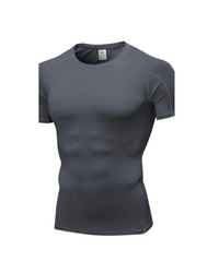 Grey athletic shirt on a white background