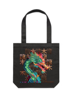 Jade Wood Dragon Carrie Tote