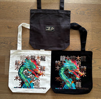 Jade Wood Dragon Carrie Tote